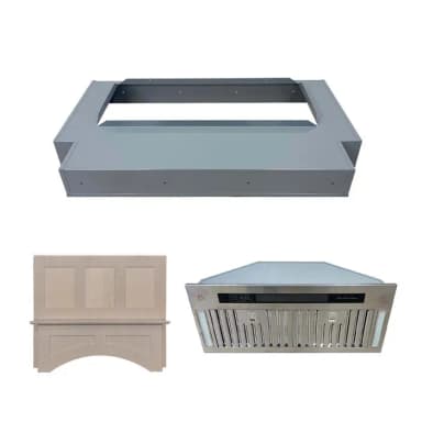 Shaker Off-white Angled Hood 30" with Fan and Liner